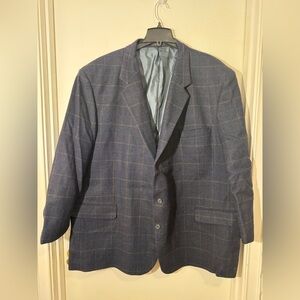 Elegant Navy Checkered Blazer